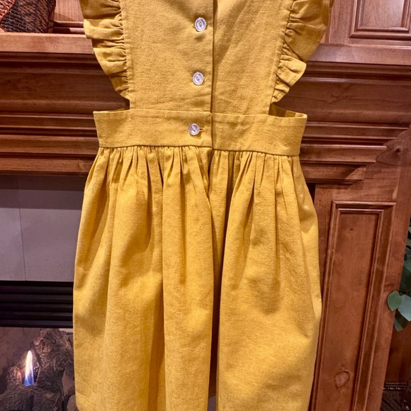 Brand new Hopscotch Avenue  costume made yellow 100% cotton summer dress size 8 - Picture 2 of 5